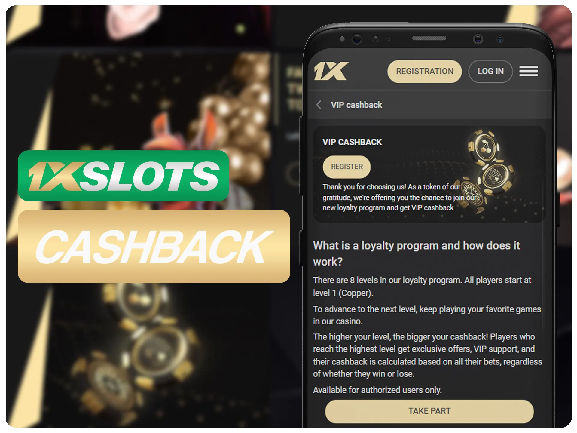 Get cashback after each deposit at 1xSlots.