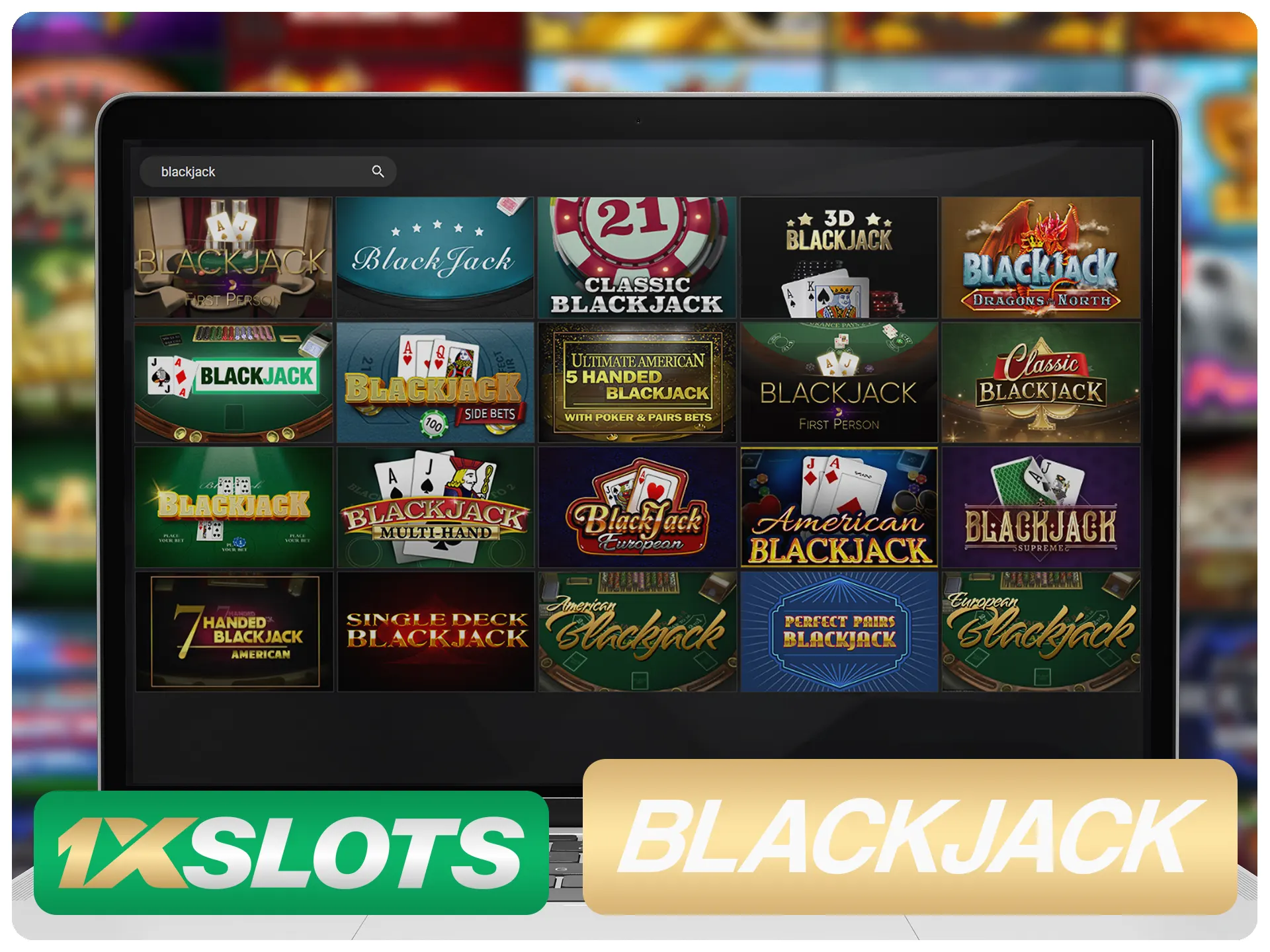 Win huge amount of money playing 1xSlots blackjack.