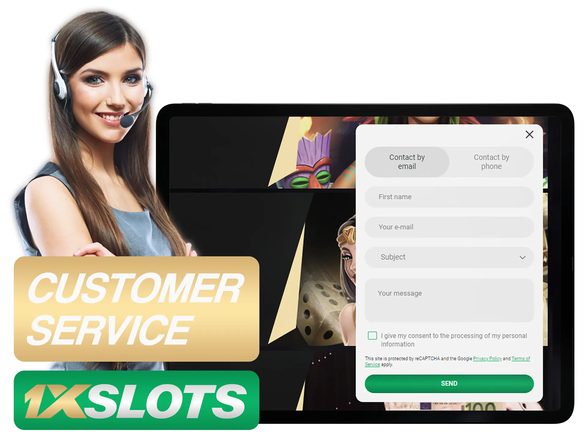 Ask any question to 1xSlots support.