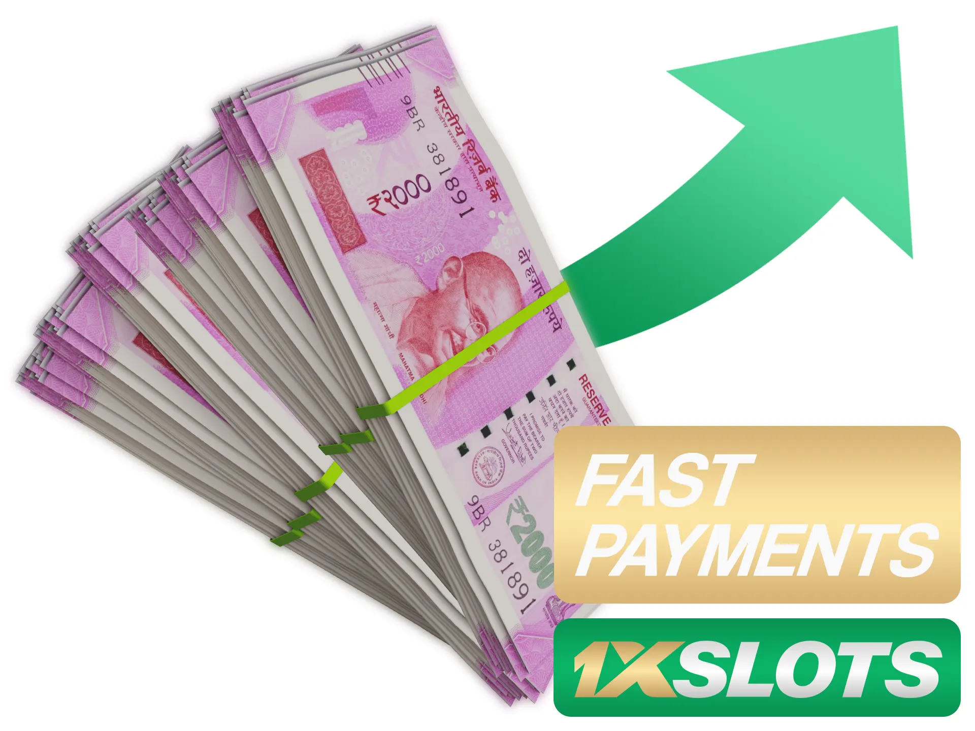 Make quick deposits and withdrawals at 1xSlots.