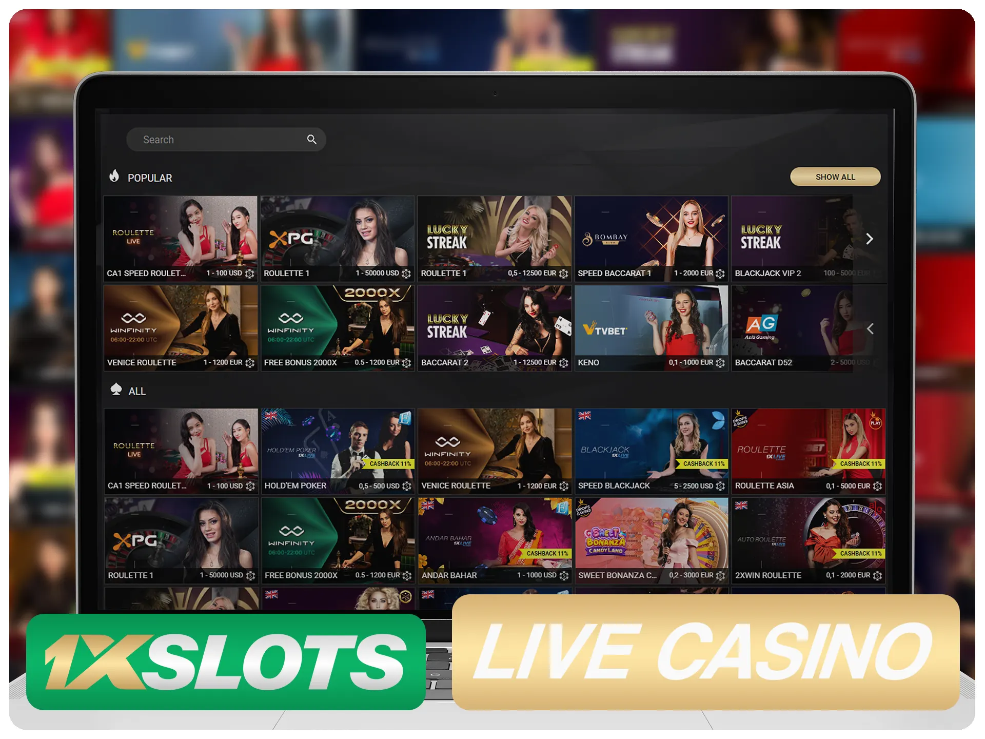 Spnd your time with real people by playing at 1xSlots.